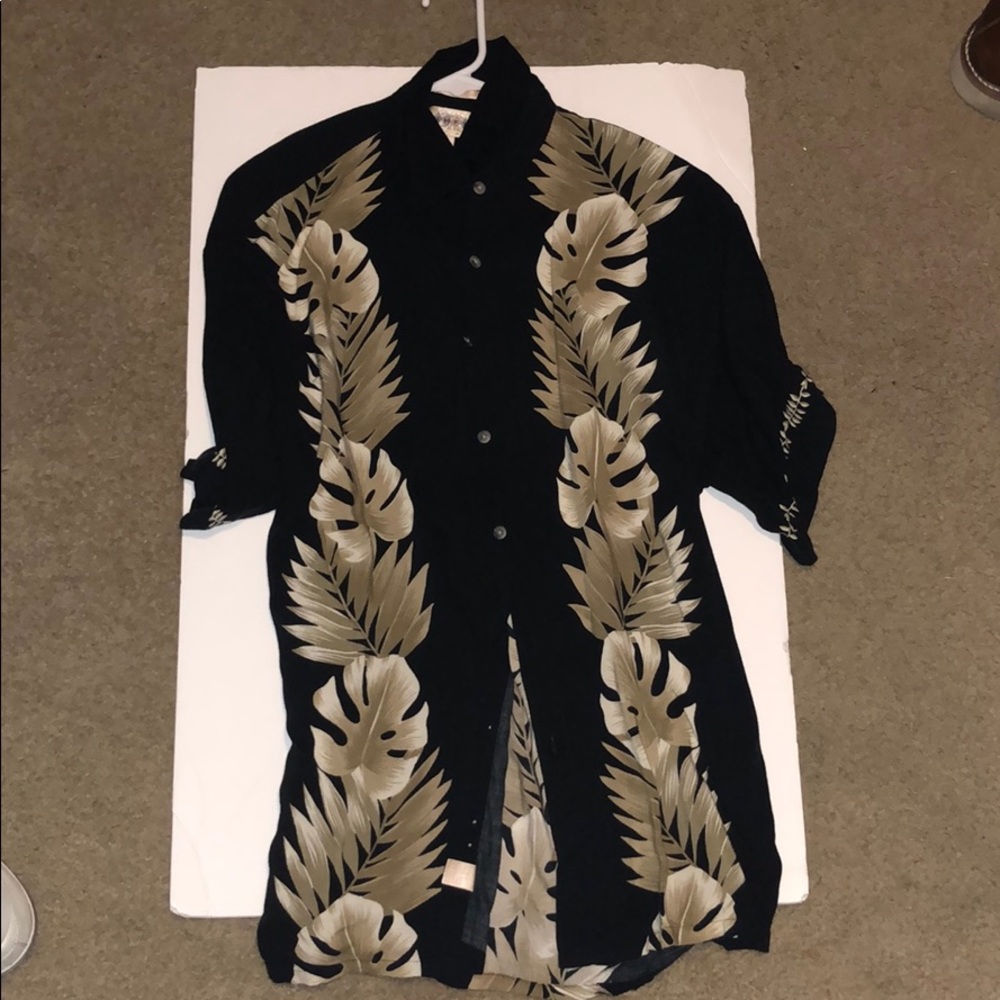 Campa Moda Black Hawaiian shirt 🏝